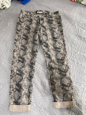 CAbi Diamondback Snakeskin Skinny Jean